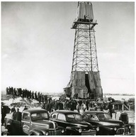 This is the drill rig, on Leduc No 1, that brought big oil to Canada.
