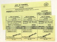 City of Toronto department of public welfare Voucher