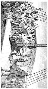 The shooting of Admiral Byng, on the board the Monarque