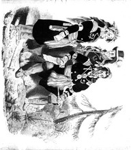 Michel Tsioui, Stanislas Coska, André Romain.Three chiefs of the Huron Indians residing at La Jeune Lorette, near Québec in their national costumes