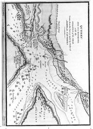 Québec and its environs, with the operation of the Siege. Drawn from the survey made by Order of Admiral Saunders.