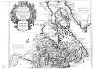 Carte du Canada ou de la Nouvelle France et des découvertes qui y ont été faites dressée sur plusieurs observations et sur un grand nombre de relations imprimées ou manuscrites par Guillaume Del'Isle geographe de l'Académie Royale des sciences.