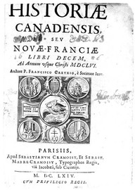 Historiae Canadensis, sev Novae-Franciae. 