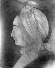 Madame Louise Carrerot (acadienne), épouse de Louis-Joseph Godefroy de Tonnancourt.
Peinture à l'huile, au château de Ramesay
