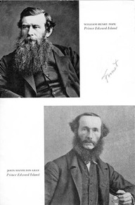Personnages issus de Prince Edward Island. 
Haut : William Henry Pope
Bas : John Hamilton Gray