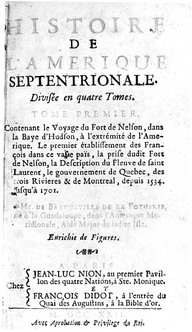 Histoire de l'Amérique Septentrionale.