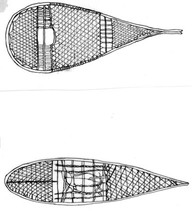 Dessin de Claude Bouchard sur calque. 
Raquette