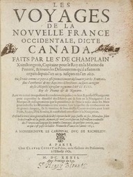 Les Voyages de la Nouvelle France occidentale - dicte Canada