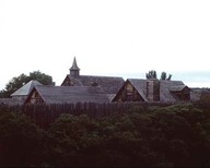 Photographie d'un village ressemblant aux habitations de Champlain