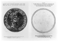 Pièce de Monnaie à l'effigie de C. Caesar avec dicton : mieux vaut mourir une fois que perdre la vie en toujours espérant. 