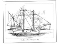 Bateau le Don de Dieu sur lequel embarqua Champlain pour son voyage vers la Nouvelle France. 