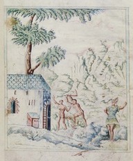 Planche tirée du 
Brief discours des choses plus remarcables que Samuel de Champlain... a recogneues aux Indes occidentales. Providence