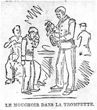 Le mouchoir dans la trompette
