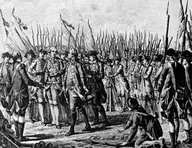 Lord Cornwalllis et ses 7000 hommes se rend à Washington et Rochambeau à Yorktown le 19 octobre 1781